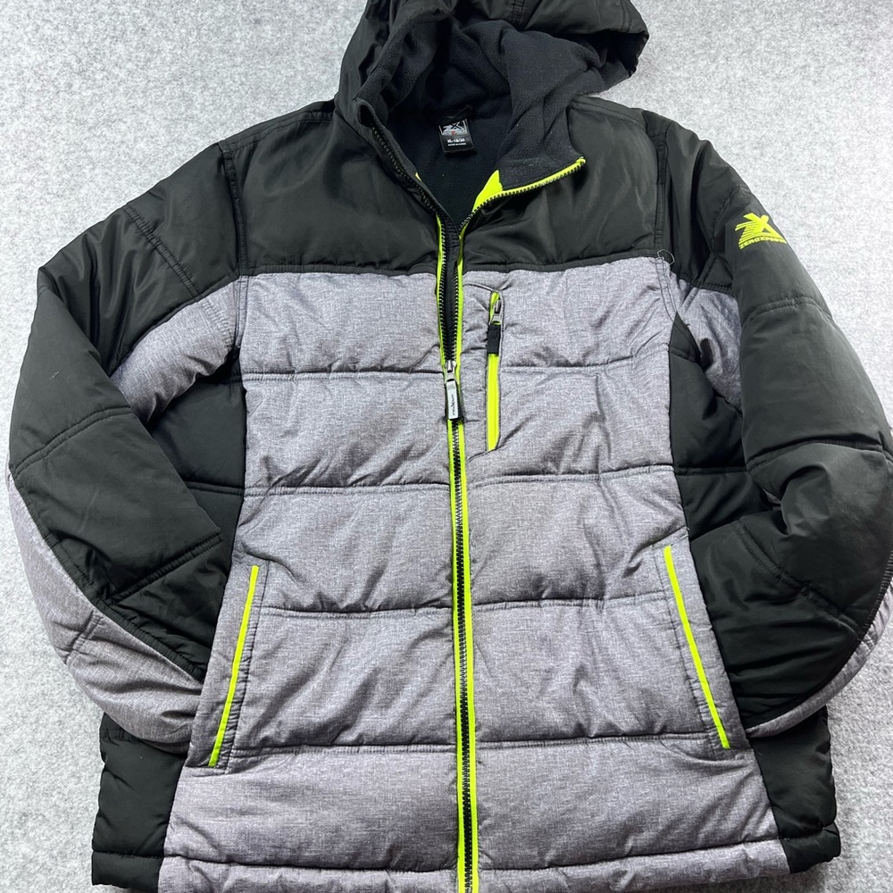 Kids ZeroXposur Black /neon Fleece Jacket. Zs XL/18/20